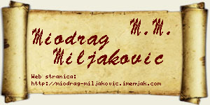 Miodrag Miljaković vizit kartica